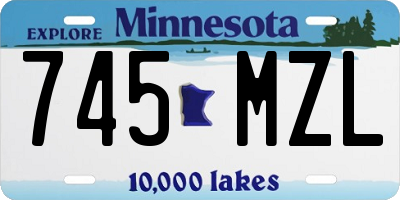 MN license plate 745MZL