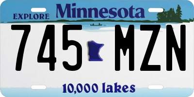 MN license plate 745MZN