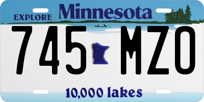 MN license plate 745MZO