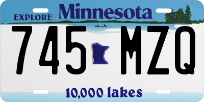 MN license plate 745MZQ