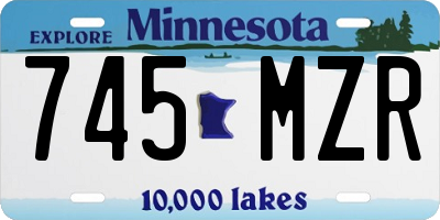 MN license plate 745MZR