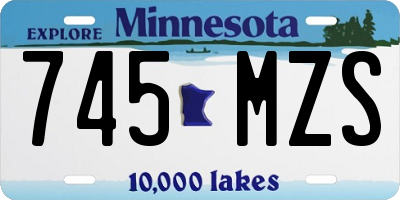 MN license plate 745MZS