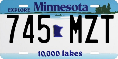MN license plate 745MZT