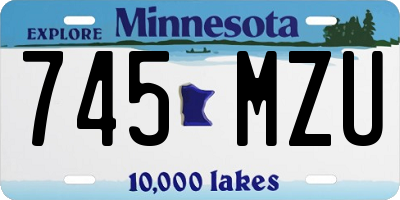 MN license plate 745MZU