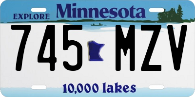 MN license plate 745MZV