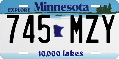 MN license plate 745MZY