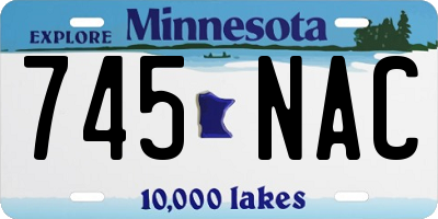 MN license plate 745NAC