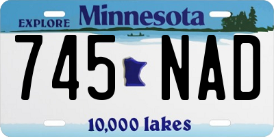 MN license plate 745NAD