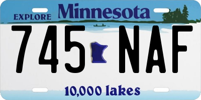 MN license plate 745NAF
