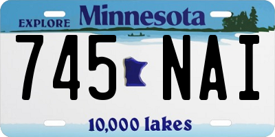 MN license plate 745NAI