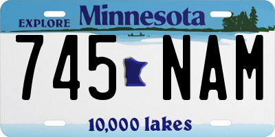 MN license plate 745NAM