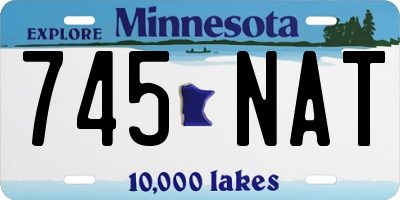 MN license plate 745NAT