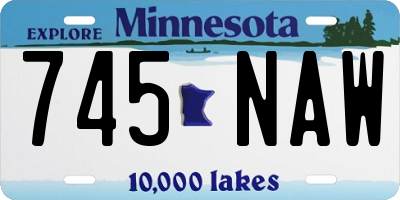 MN license plate 745NAW