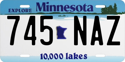 MN license plate 745NAZ