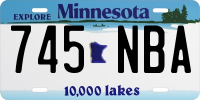 MN license plate 745NBA