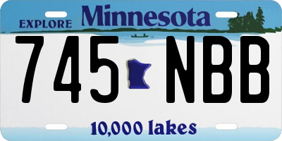 MN license plate 745NBB