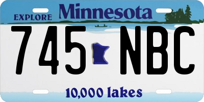 MN license plate 745NBC