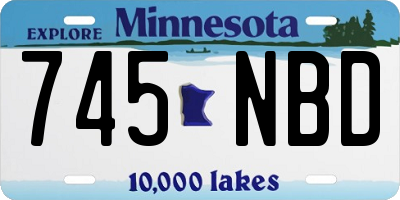 MN license plate 745NBD