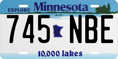 MN license plate 745NBE