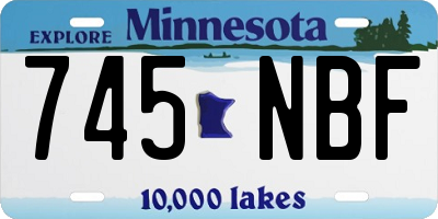 MN license plate 745NBF