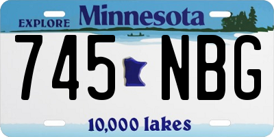 MN license plate 745NBG