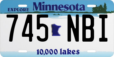MN license plate 745NBI