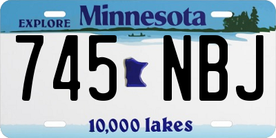 MN license plate 745NBJ