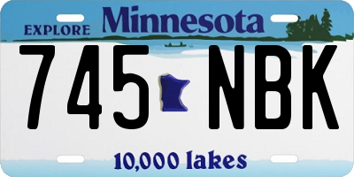 MN license plate 745NBK