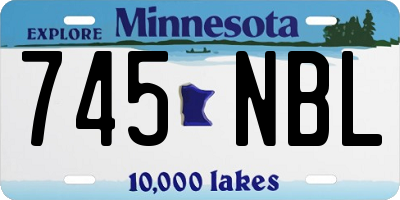 MN license plate 745NBL