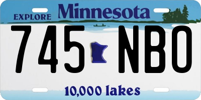 MN license plate 745NBO