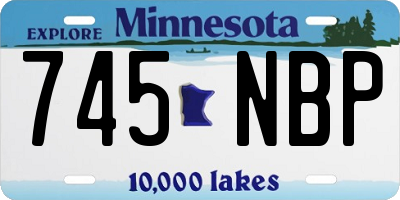 MN license plate 745NBP