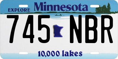 MN license plate 745NBR