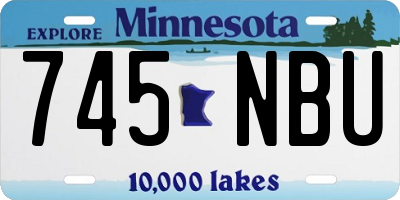 MN license plate 745NBU