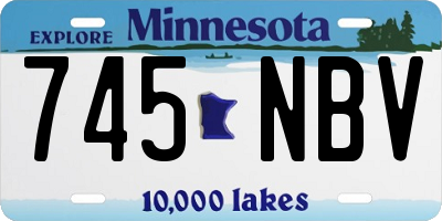 MN license plate 745NBV