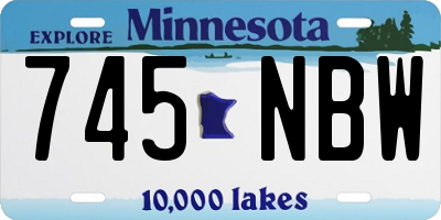 MN license plate 745NBW