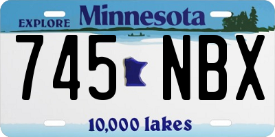 MN license plate 745NBX
