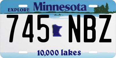 MN license plate 745NBZ