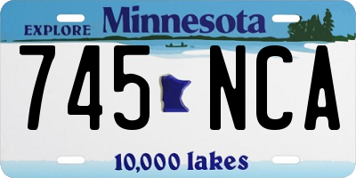 MN license plate 745NCA