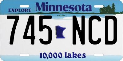 MN license plate 745NCD
