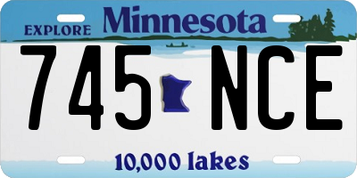 MN license plate 745NCE