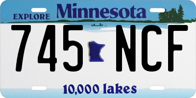 MN license plate 745NCF