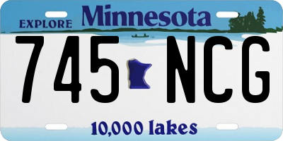 MN license plate 745NCG