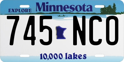 MN license plate 745NCO