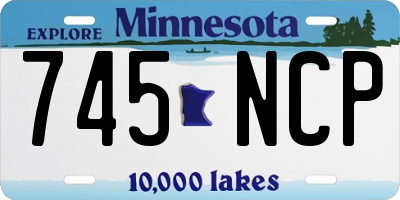 MN license plate 745NCP