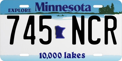 MN license plate 745NCR