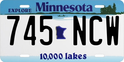 MN license plate 745NCW