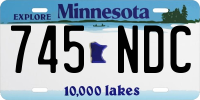MN license plate 745NDC