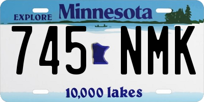 MN license plate 745NMK