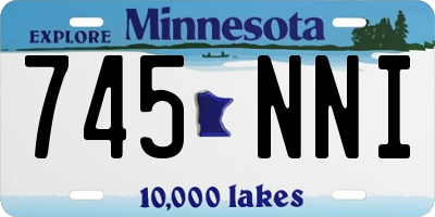 MN license plate 745NNI
