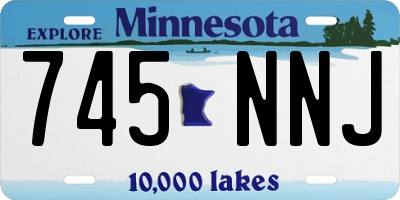 MN license plate 745NNJ